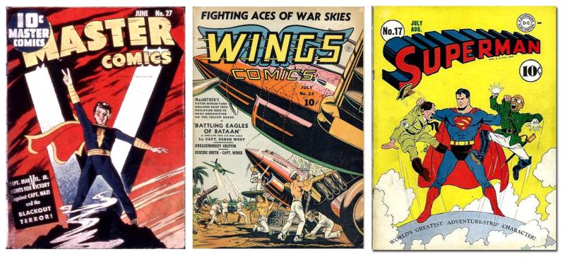 master comics, wings comics, superman